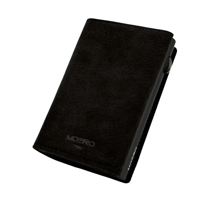Moero Linea PRO PRO Zip SUPERIOR portafoglio nero RFID