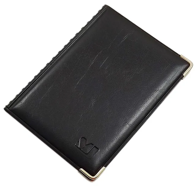 myledershop Karten- und Ausweisetuis porta documenti Design 2 Nero 4 scomparti