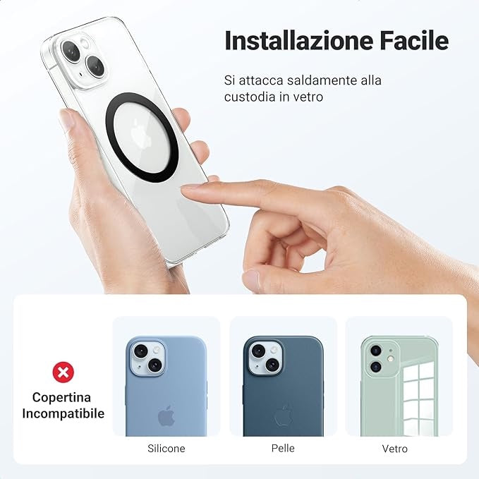 Moero Accessori MagSafe Anello Universale MagSafe 2 pezzi adesivi