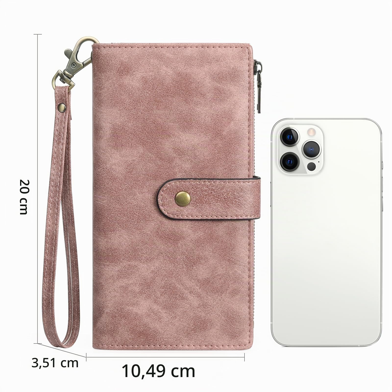 GOIACII WOMEN'S LARGE WALLET portafoglio donna grande C01-rosa RFID