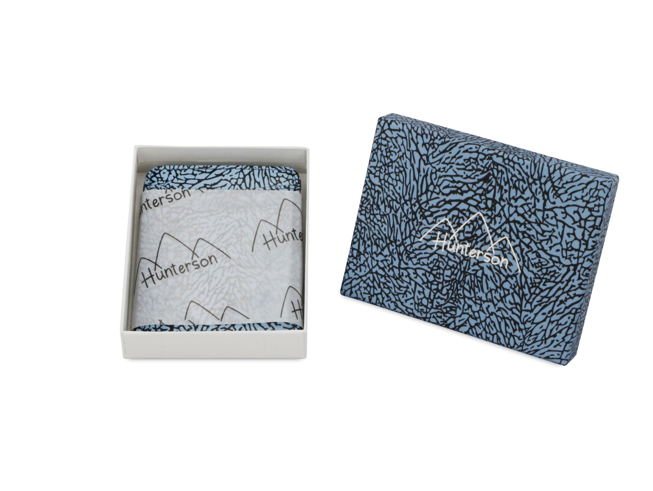 Hunterson The Elephant Prints The OG portafoglio Elephant Blue in pelle RFID