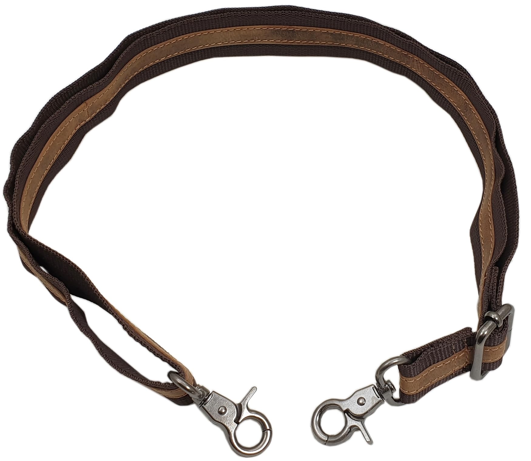 myledershop Gürtel-/Taschen borsetta orizzontale in pelle di bufalo marrone