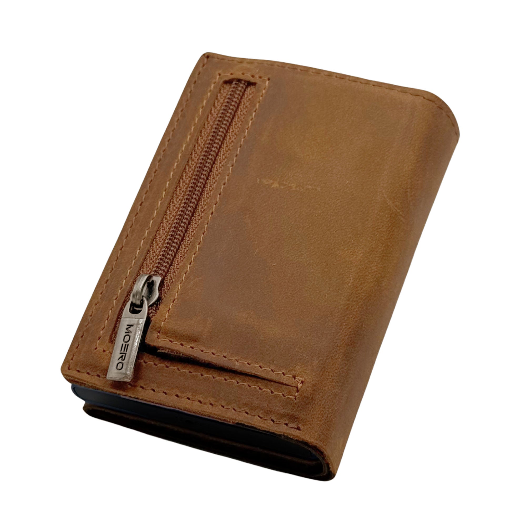 Moero Linea PRO Moero PRO PLUS Zip portafoglio nocciola RFID
