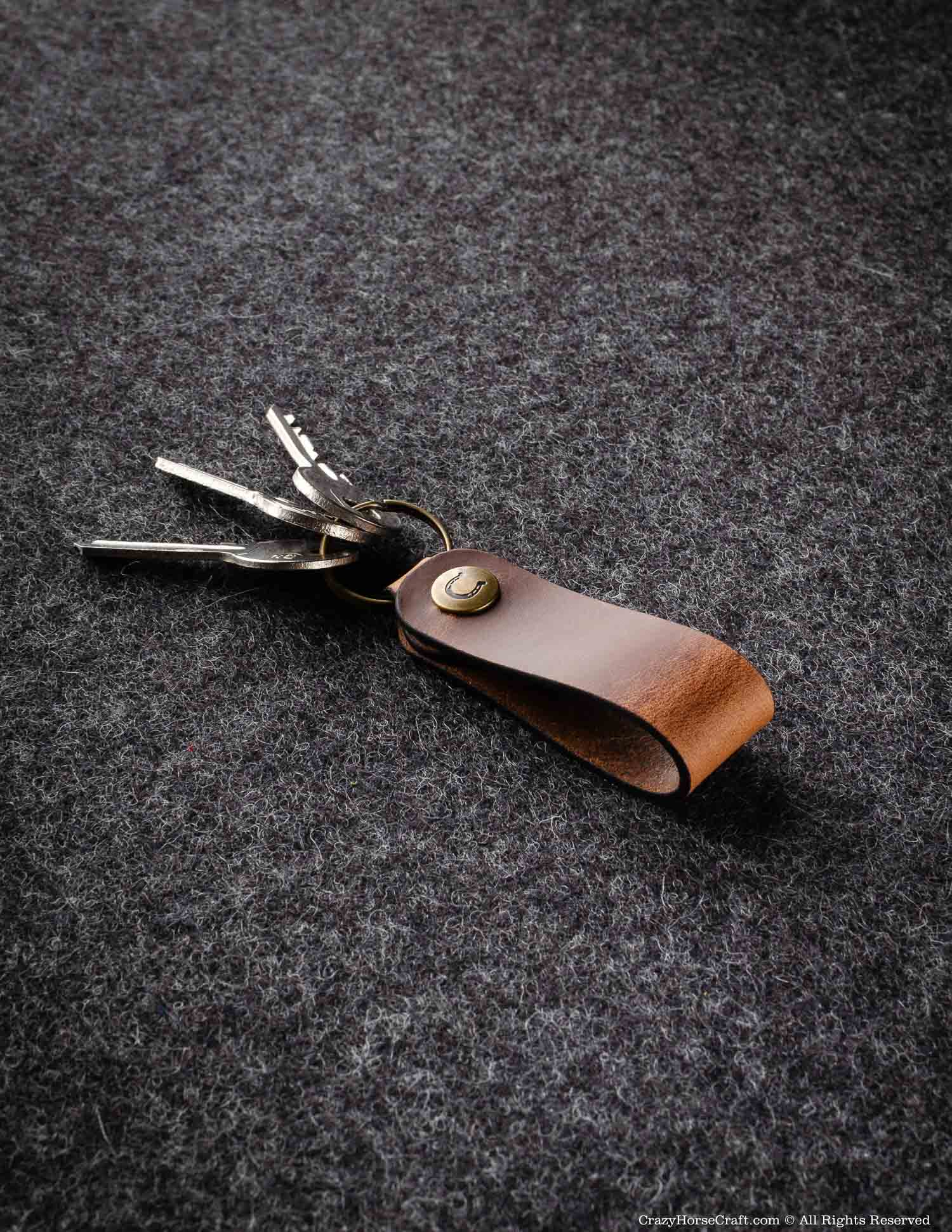 Crazy Horse Craft Key Holders Set Of 3 Veg-Tanned Leather Key Fobs portachiavi