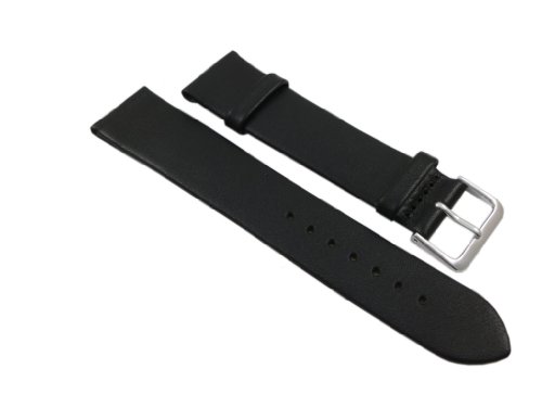 myledershop Uhrenarmbänder cinturino orologio 18 mm nero pelle