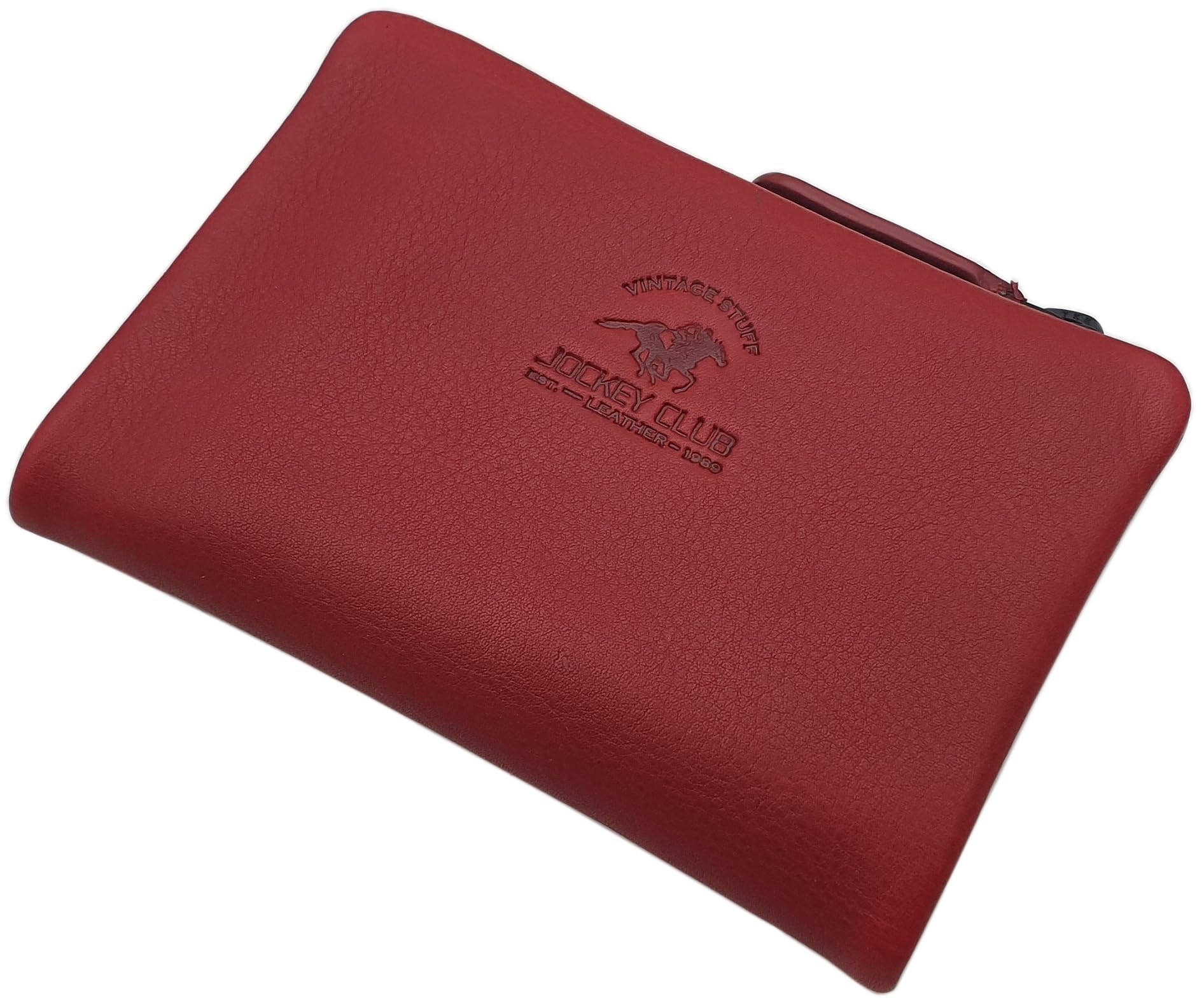 myledershop Herren Geldbörsen portafoglio uomo rosso ciliegia RFID