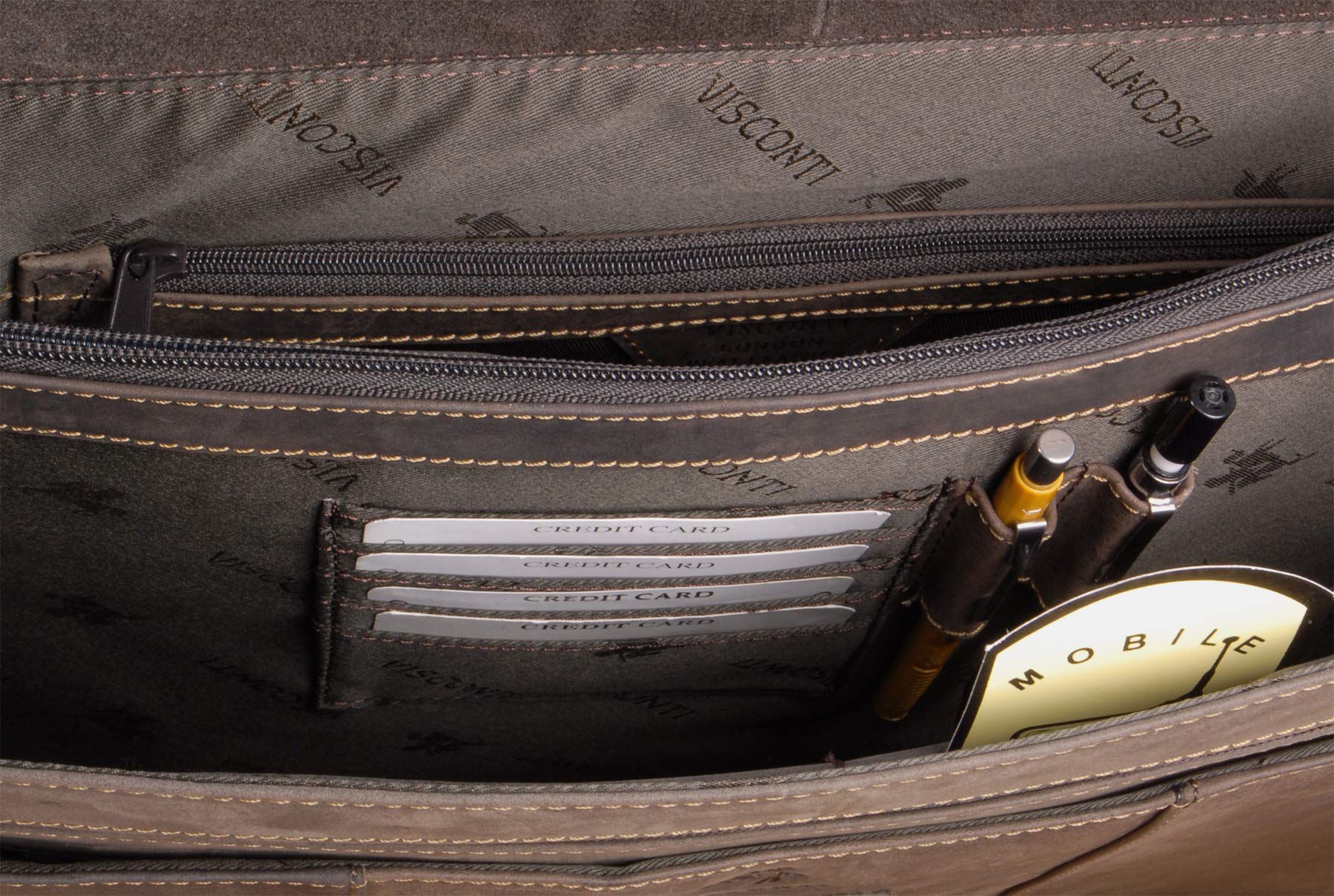 Visconti Hunters Bags 16038 Apollo borsa a tracolla in pelle marrone olio