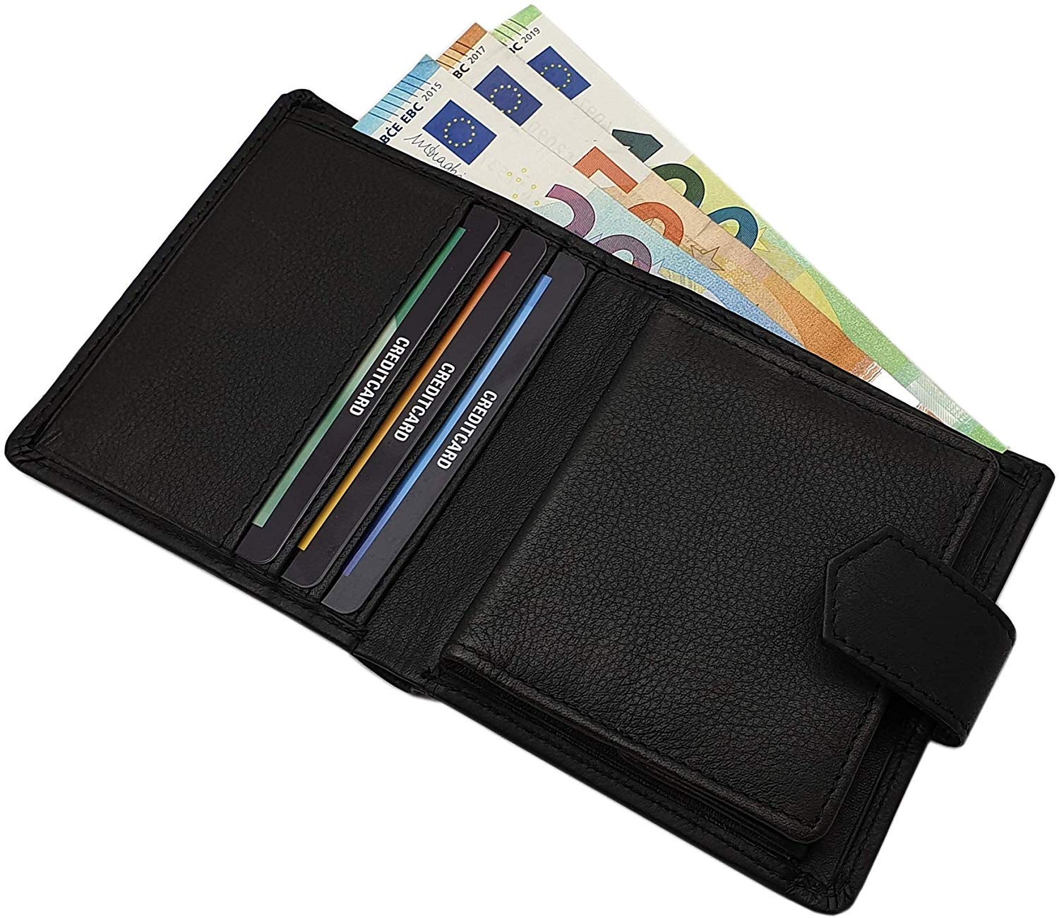 myledershop Münzbörsen Wiener Schachtel portamonete nero in nappa