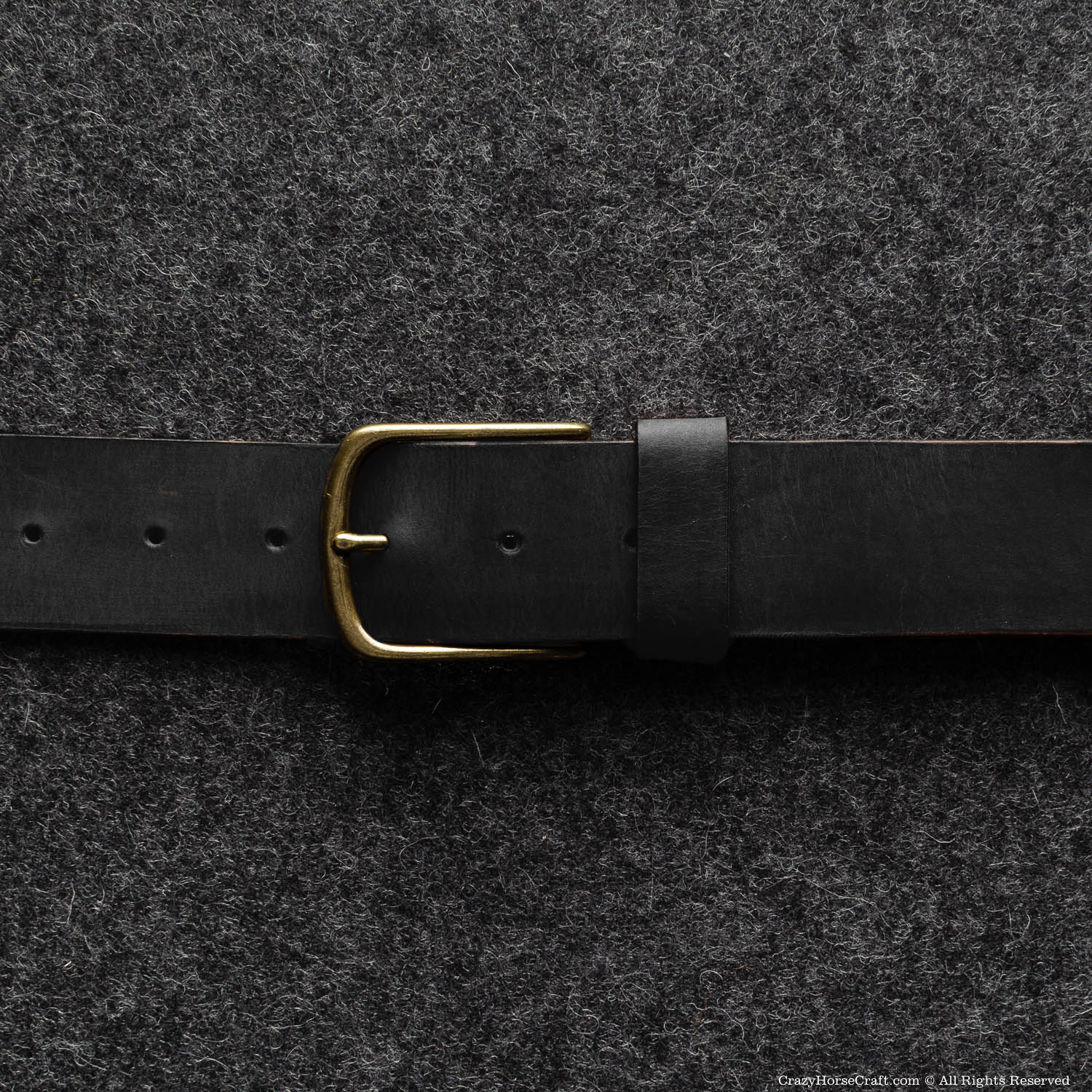 Crazy Horse Craft Belts cintura in pelle nera XS