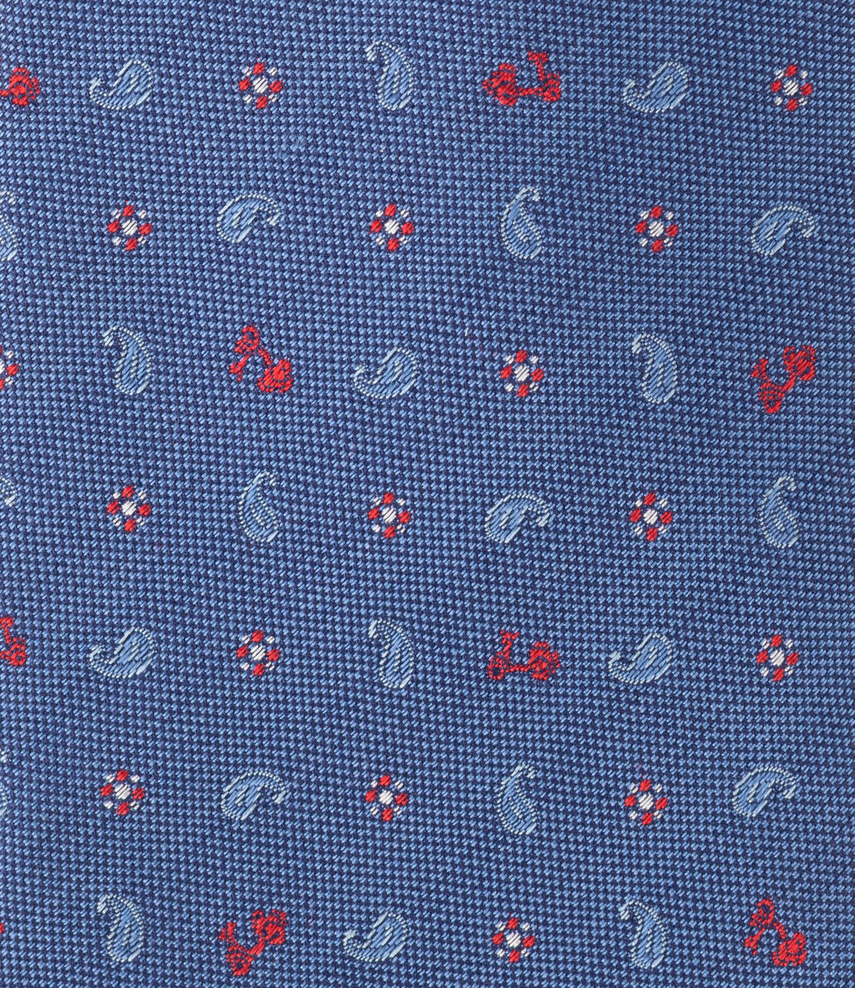Miguel Bellido Corbatas Corbata de seda natural con micromotivos cravatta Navy