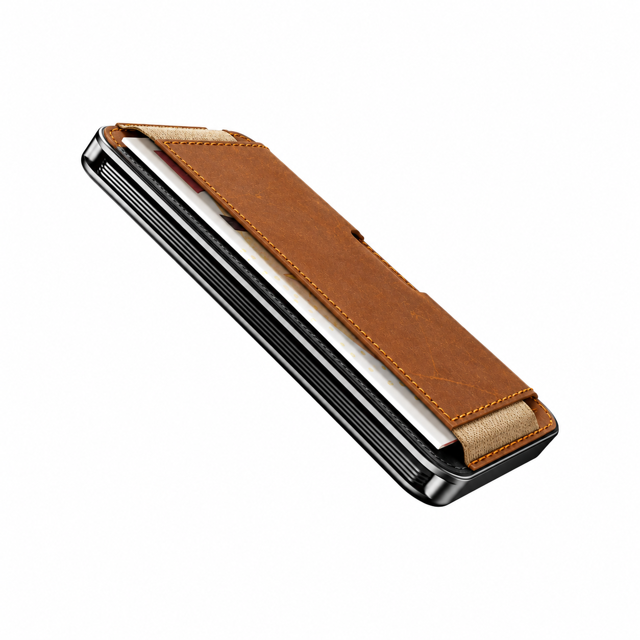 Moero Linea M2 M2 Pro Crazy Horse portafoglio nocciola MagSafe