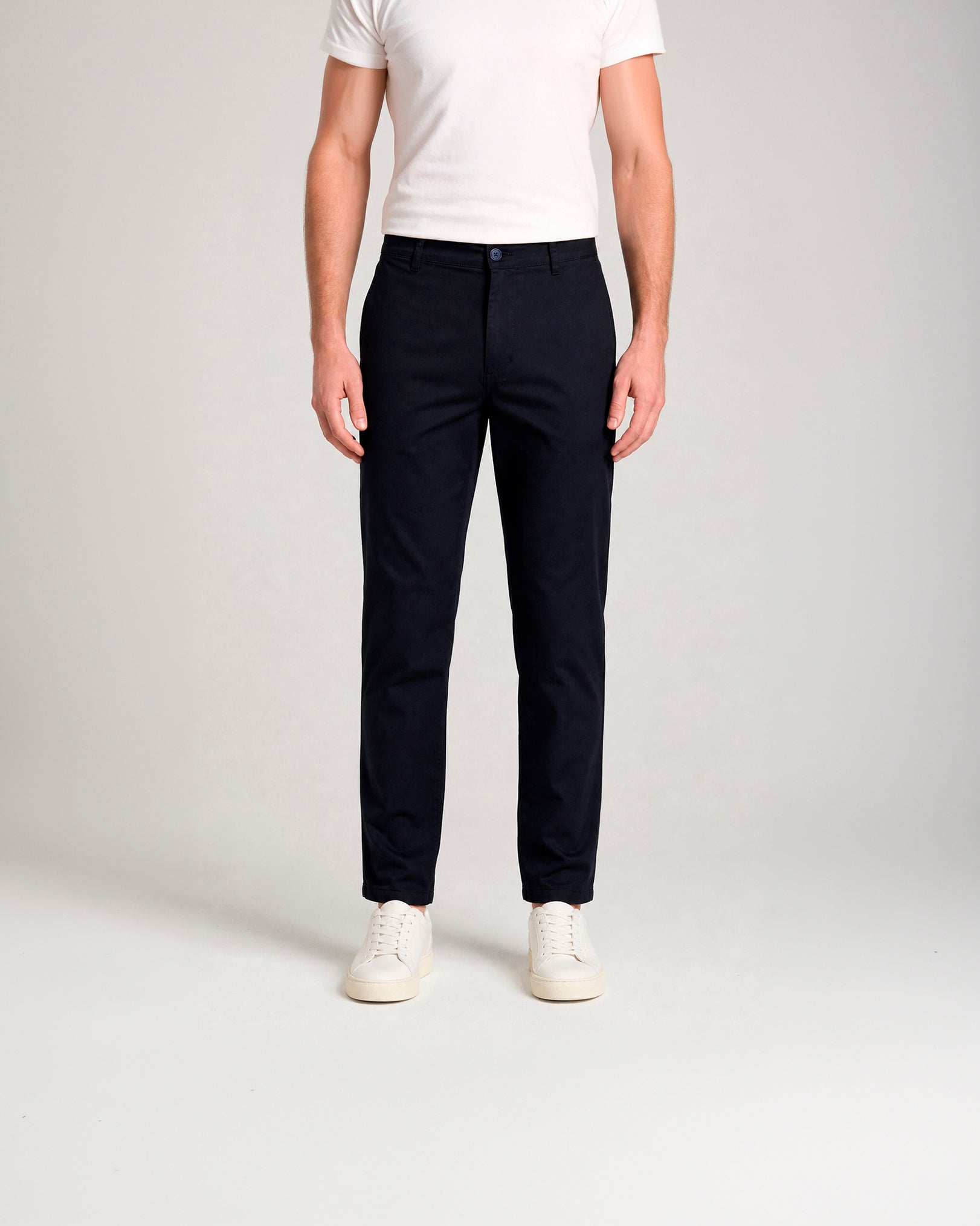 Miguel Bellido Pantalones Pantalone chino in cotone elasticizzato blu taglie 38-50