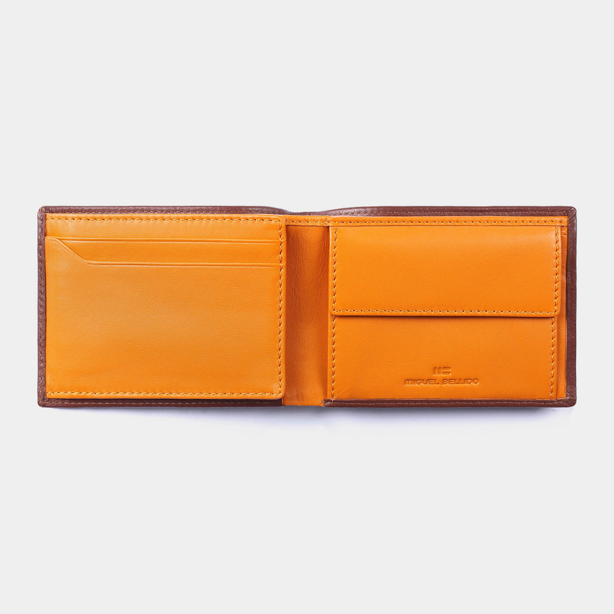 Miguel Bellido Carteras Cartera Rio en piel de vacuno con monedero portafoglio Nero/Azul
