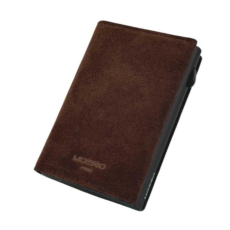 Moero Linea PRO PRO Zip SUPERIOR Portafoglio Marrone RFID