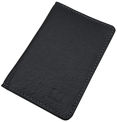 myledershop Kredit- und Visitenkartenetuis portacarte pelle di bufalo nero RFID