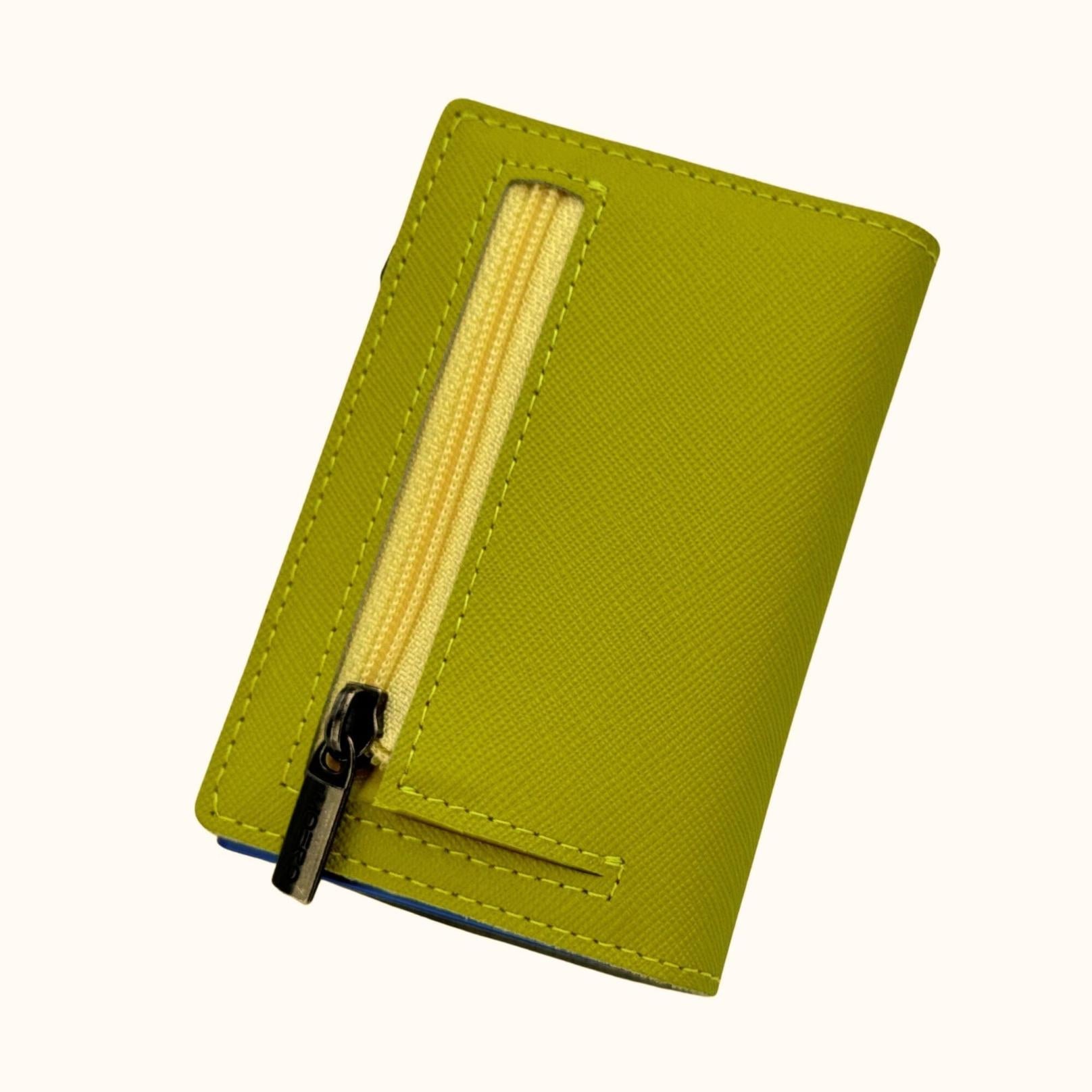 Moero Linea PRO PRO Zip Saffiano portafoglio Lime 4.0 antigraffio
