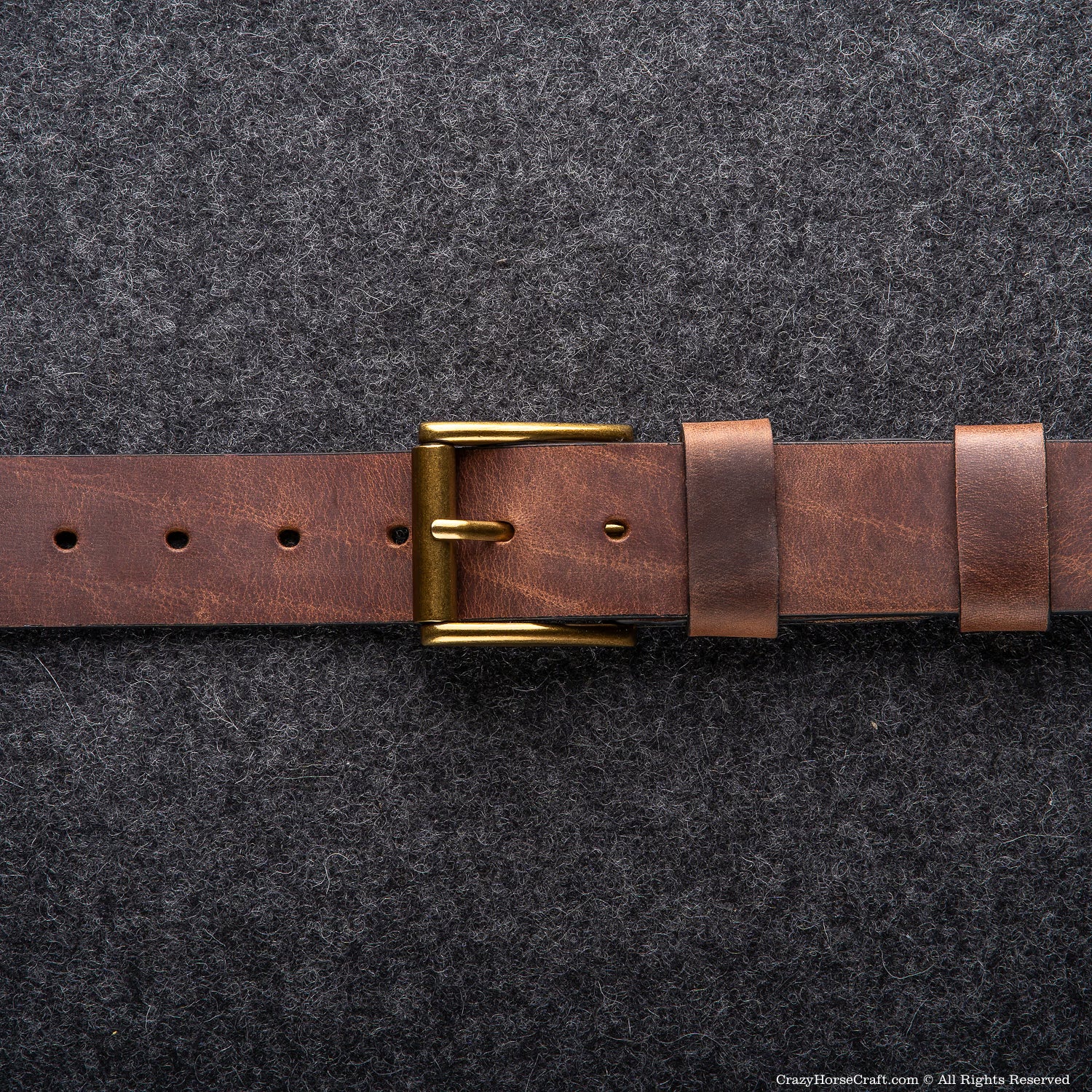 Crazy Horse Craft Belts Vegetable Tanned Leather Belt cintura marrone classica