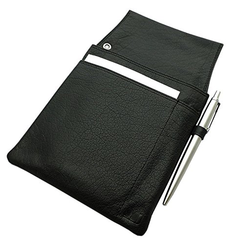 myledershop Kellnerbörsen fondina portafoglio cameriere nera in pelle di bufalo
