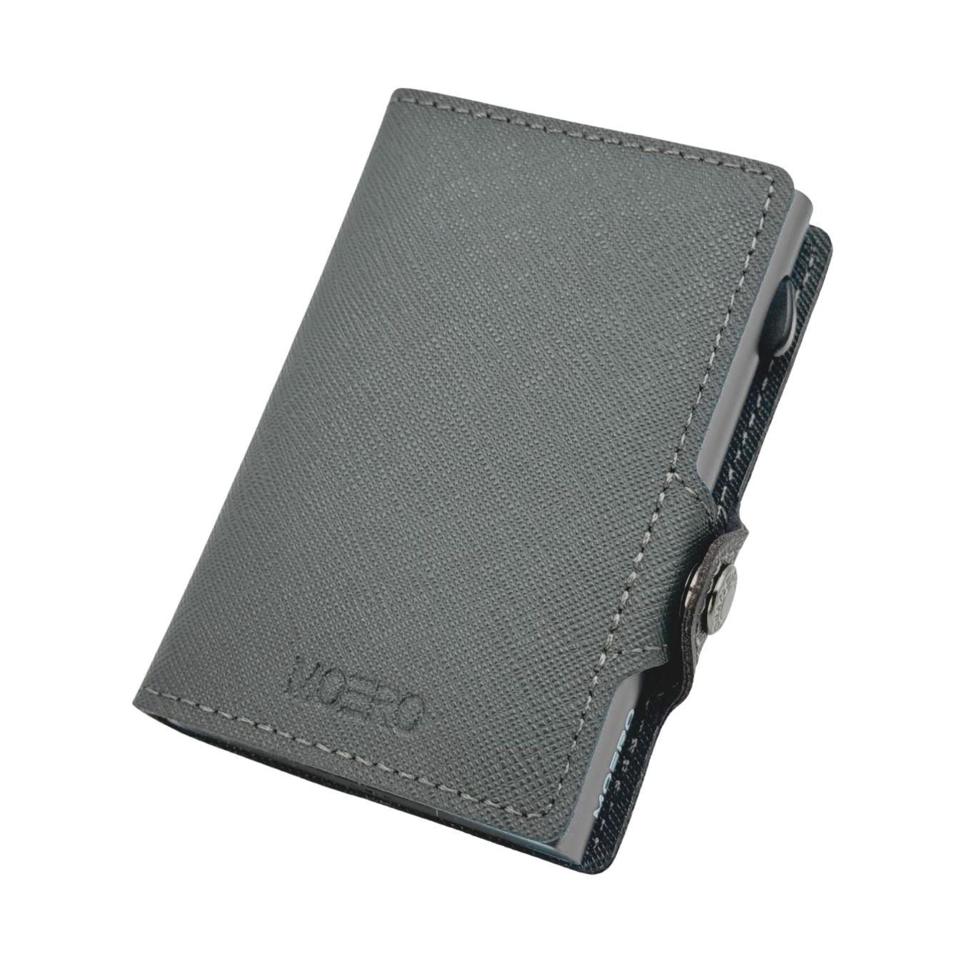 Moero Linea Classic Classic Zip Saffiano portafoglio grigio RFID