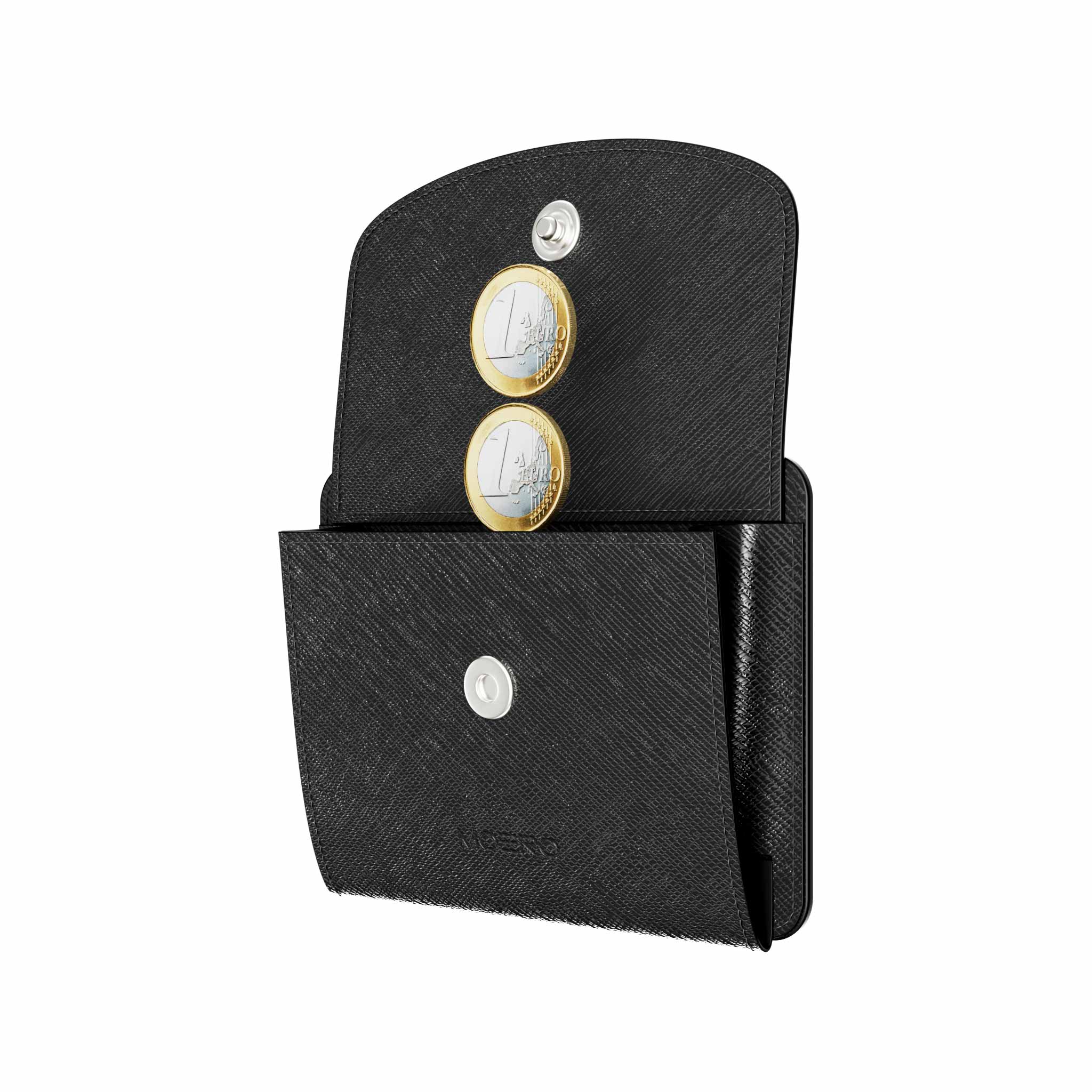 Moero Accessori MagSafe Pocket Coins x M2 portamonete Carbon Black per M2