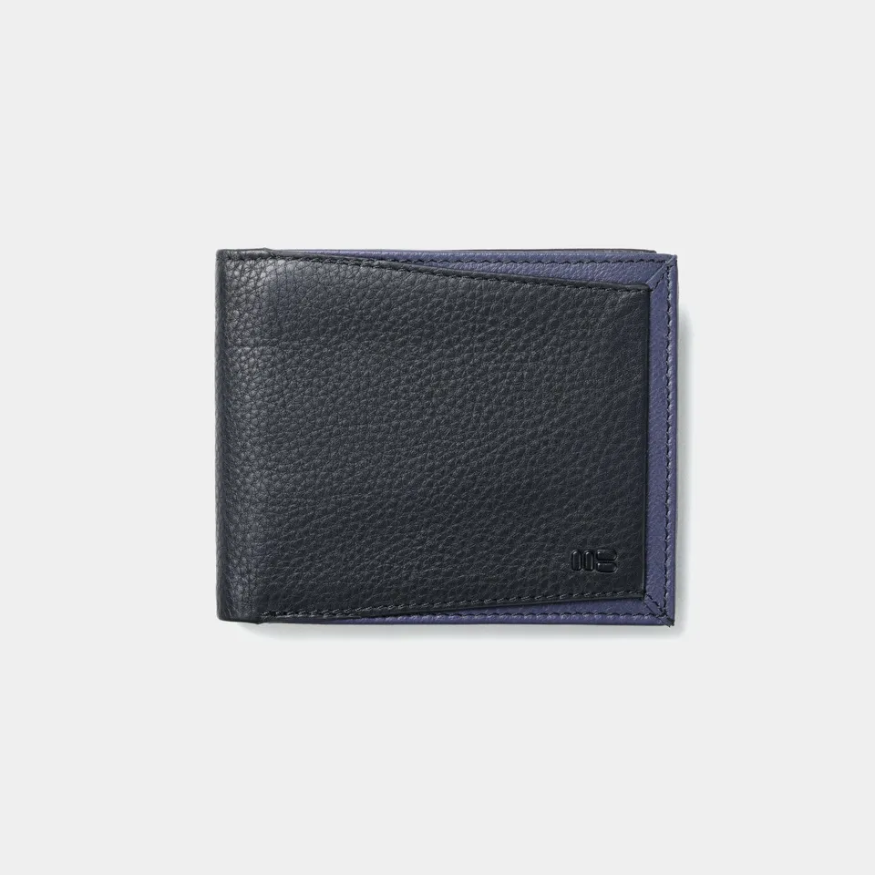 Miguel Bellido Carteras Cartera Milano con tarjetero in piel de vacuno nero