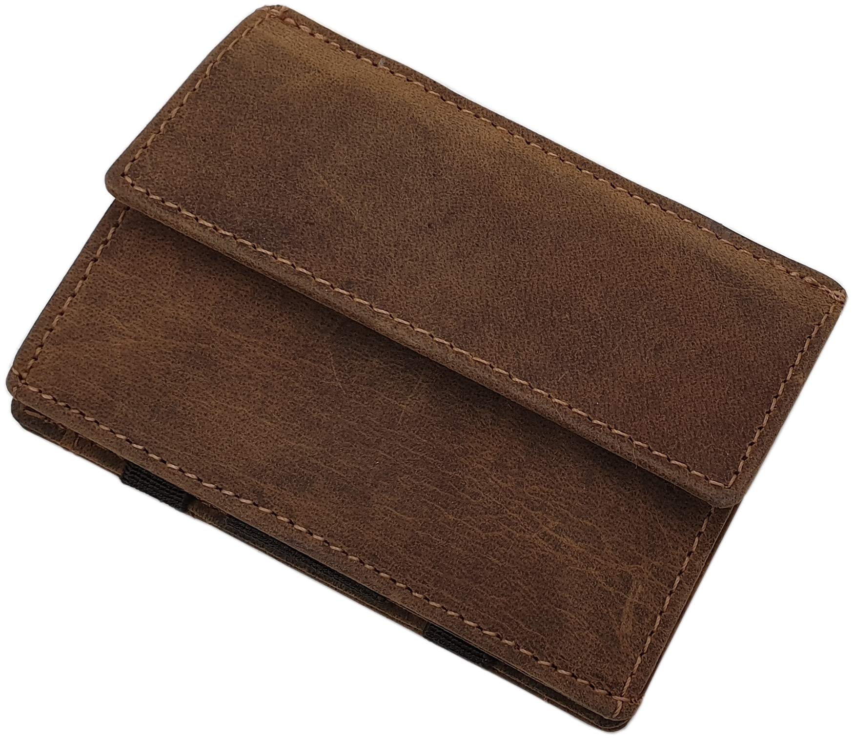 myledershop Karten- und Ausweisetuis portafoglio magico cognac RFID