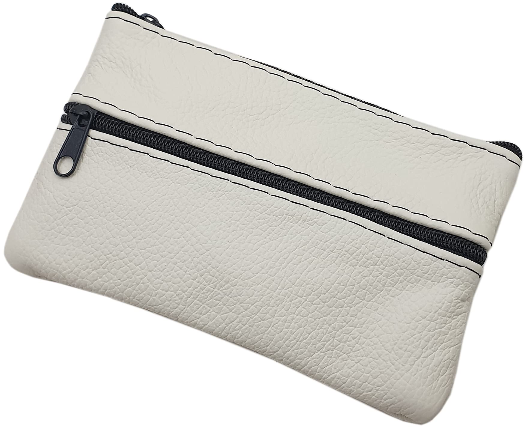 myledershop Schlüsseltaschen grande portachiavi in pelle grigio scuro