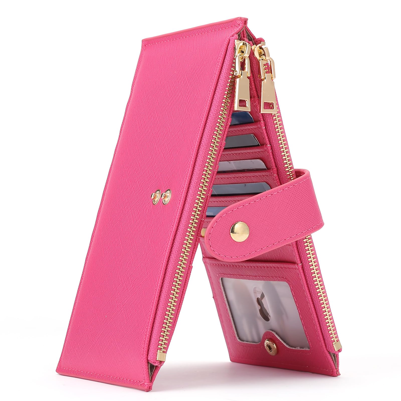 GOIACII WOMEN'S LARGE WALLET portafoglio grande da donna rosso RFID