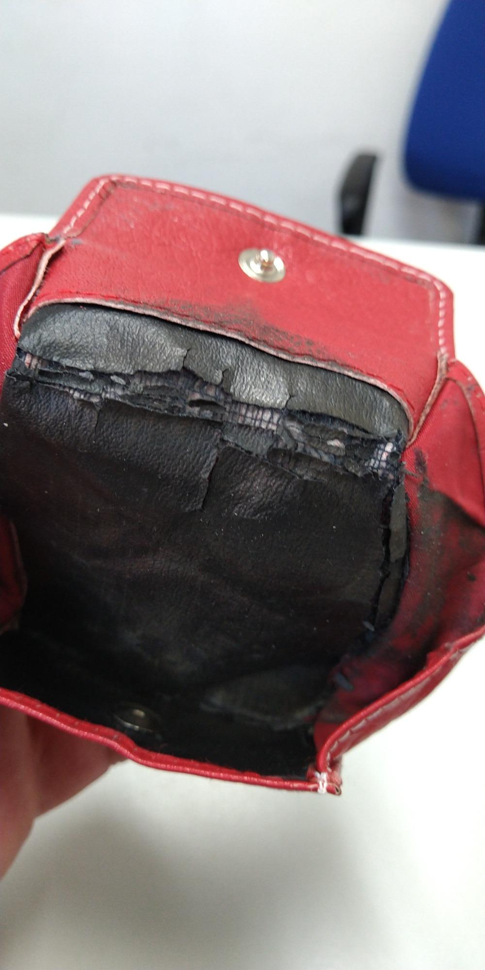 myledershop Münzbörsen Wiener Schachtel portamonete rosso in pelle di bufalo