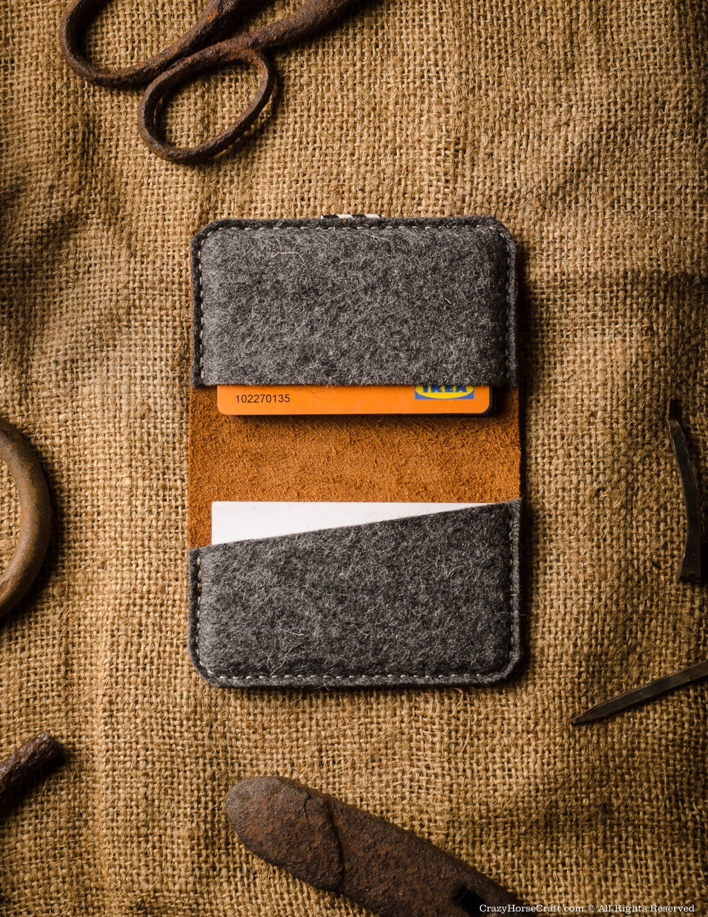 Crazy Horse Craft Wallets & Card Holders porta carte business Classic Brown