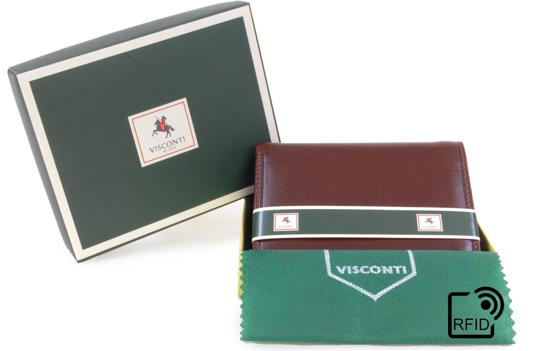 Visconti Monza MZ3 Milan portafoglio uomo Marrone RFID