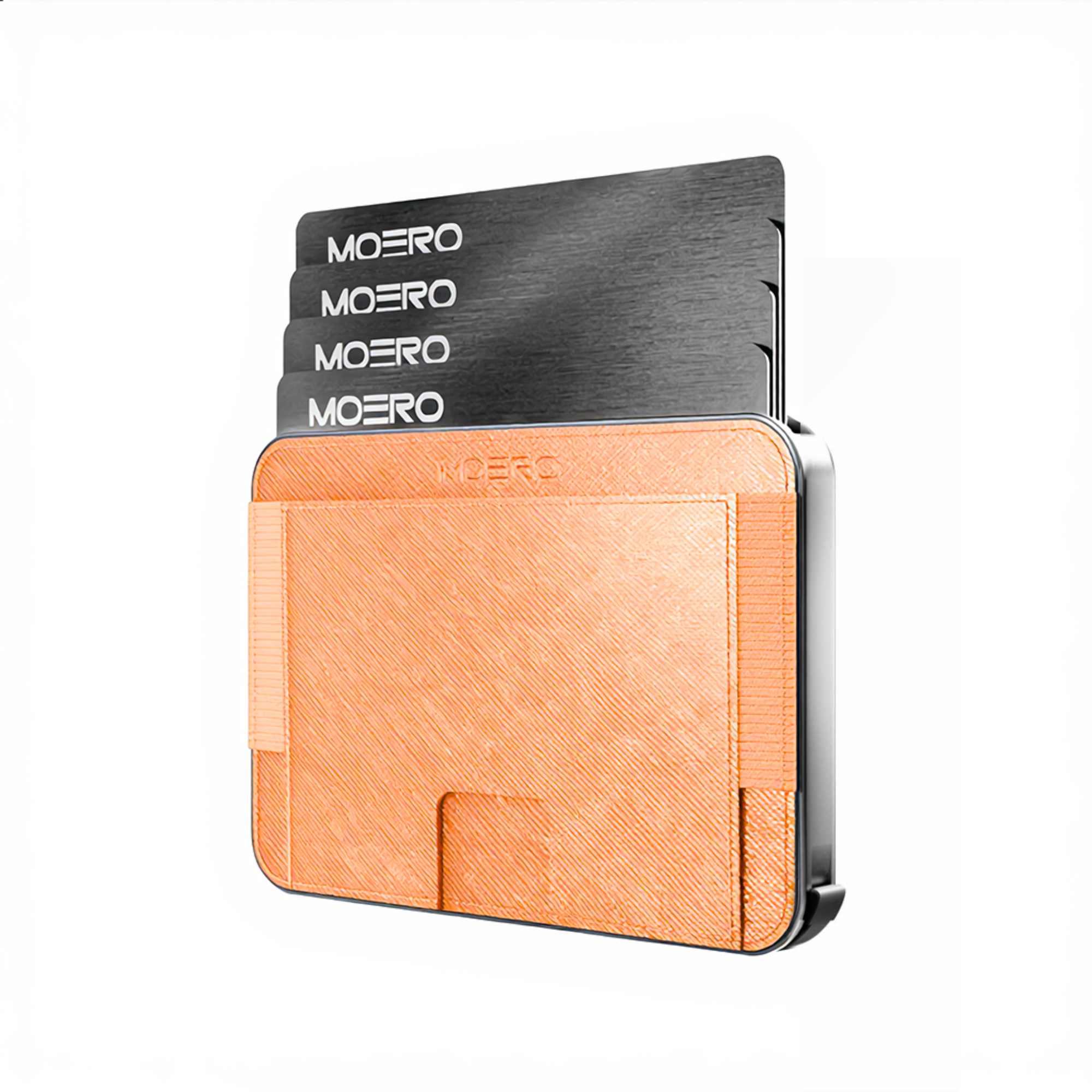 Moero Linea M2 M2 Pro Saffiano Orange portafoglio MagSafe