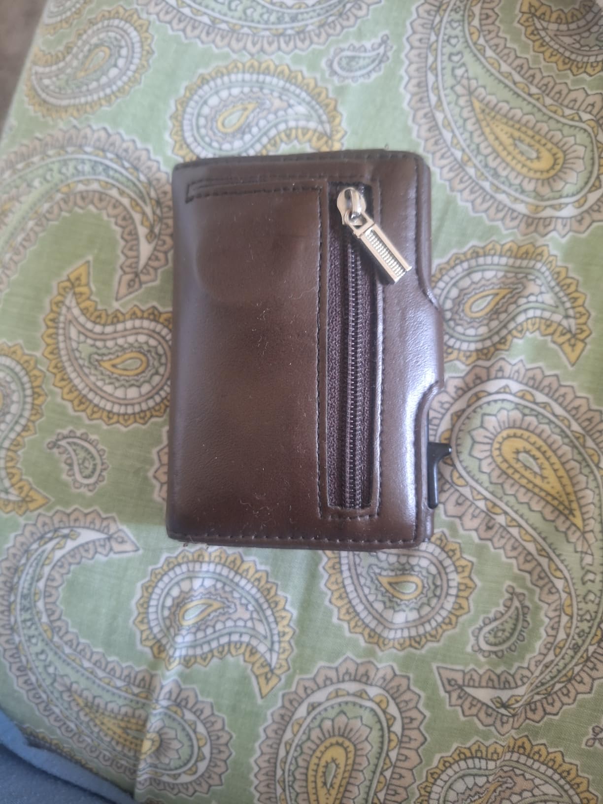 TENBST Card Holder portafoglio uomo nero arancione RFID 10 carte