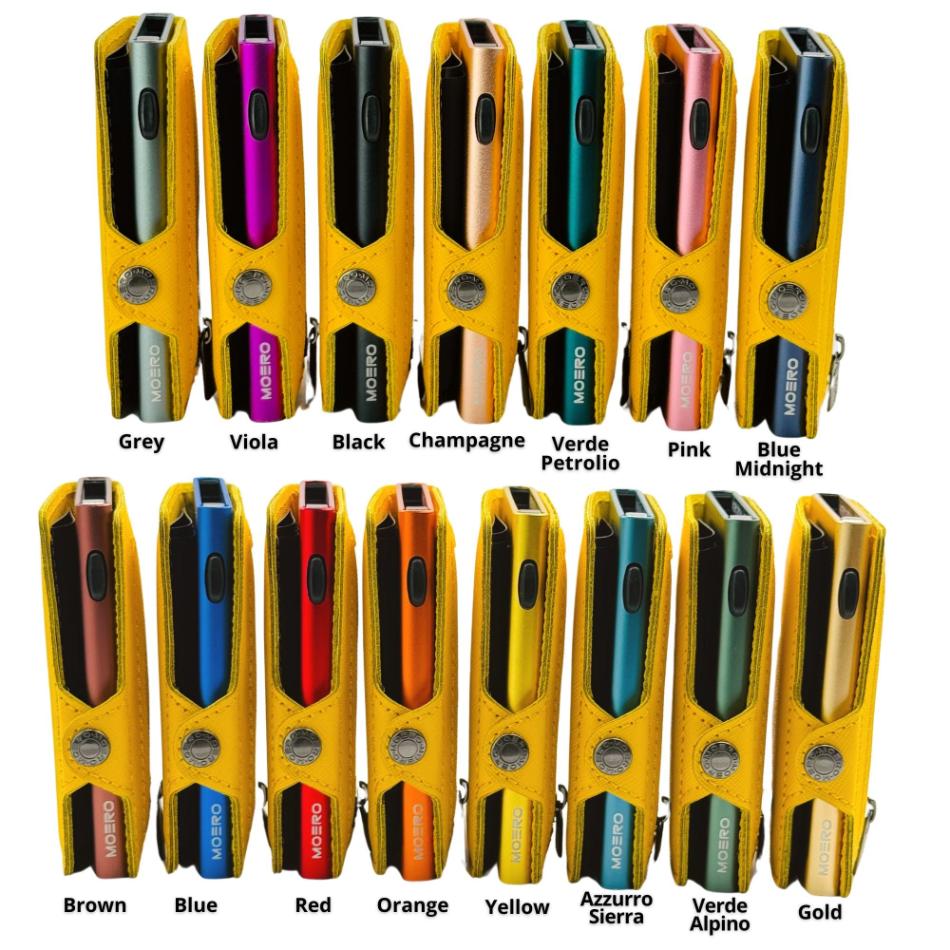 Moero Linea Classic Saffiano portafoglio giallo antigraffio