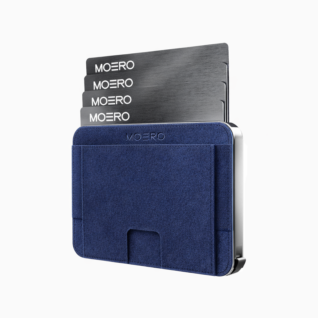 Moero Linea M2 M2 Pro portacarte MagSafe Nero RFID alluminio