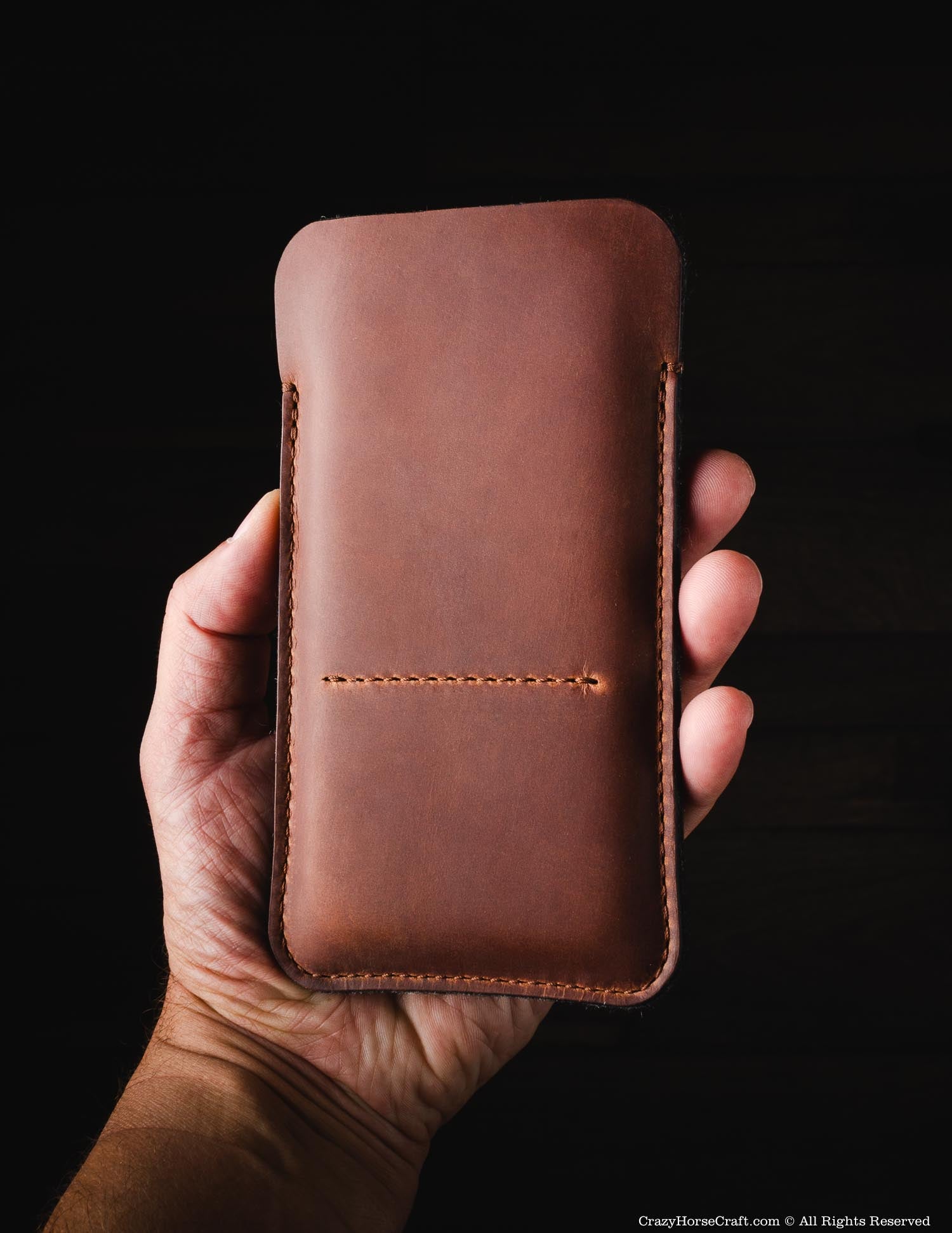 Crazy Horse Craft Phone Cases Classic Leather & Felt custodia Samsung Classic Brown