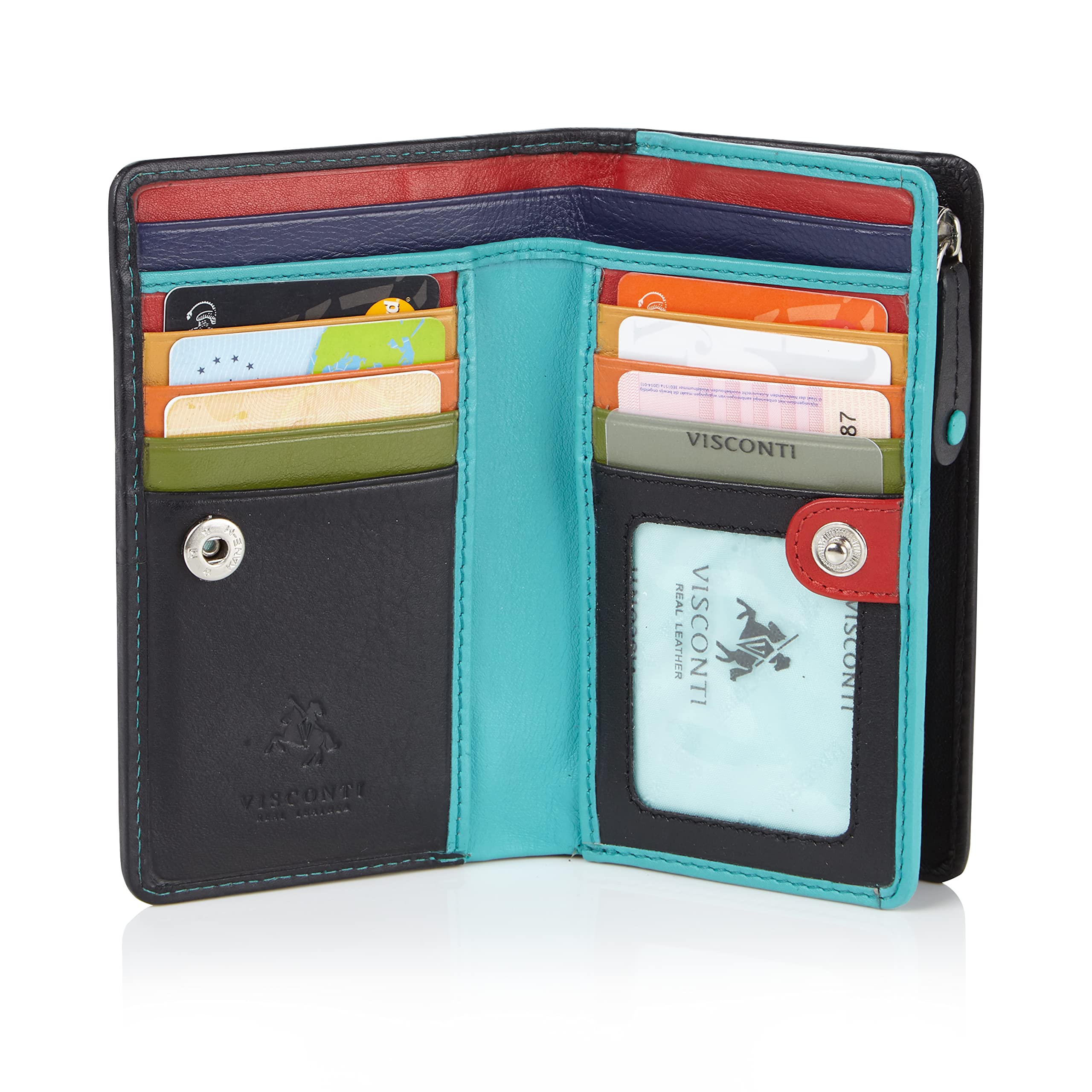 Visconti Rainbow Clara portafoglio donna in pelle con RFID