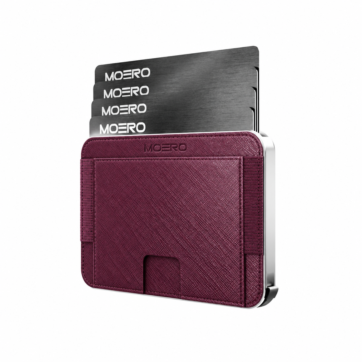 Moero Linea M2 M2 Pro Saffiano Borgogna MagSafe Wallet RFID