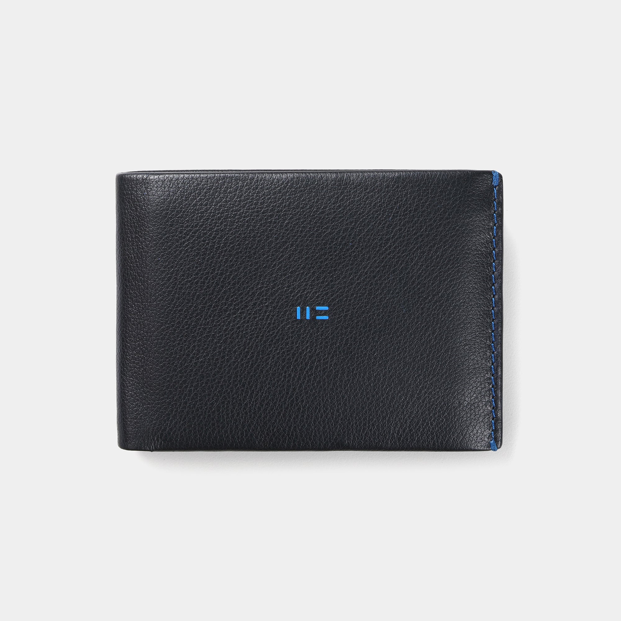 Miguel Bellido Carteras Cartera Rio en piel de vacuno con monedero portafoglio Nero/Azul