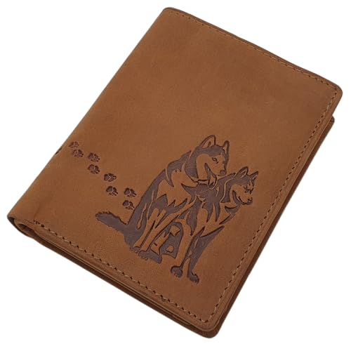 myledershop Herren Geldbörsen Modello 1 portafoglio verticale cognac RFID