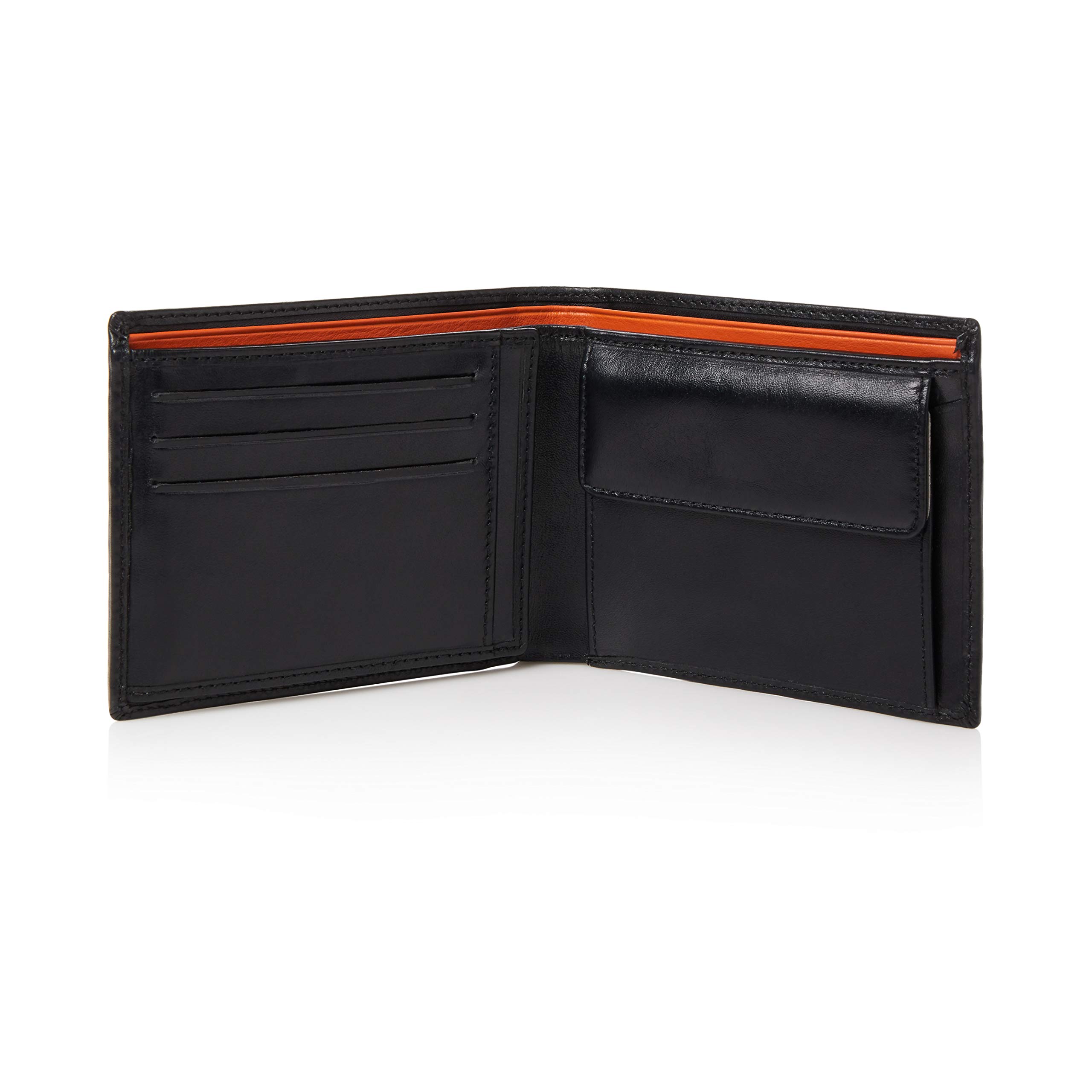 Visconti Monza portafoglio uomo in pelle nero arancione RFID