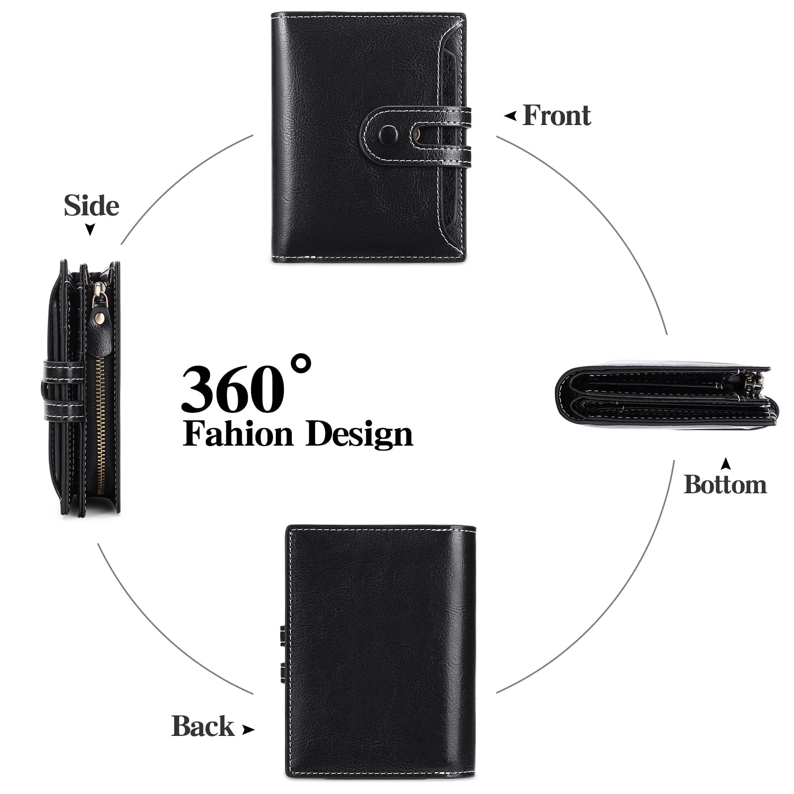 GOIACII SMALL WALLET Portafoglio donna piccolo RFID pelle