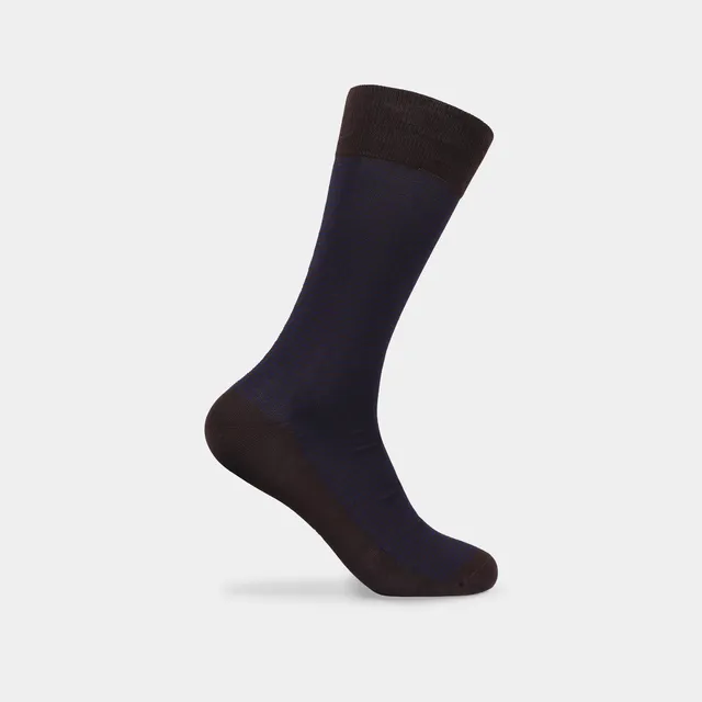 Miguel Bellido Calcetines calzini marroni in cotone mercerizzato 39-42