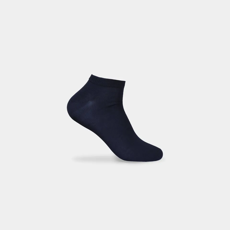 Miguel Bellido Calcetines calzini alla caviglia blu in cotone mercerizzato
