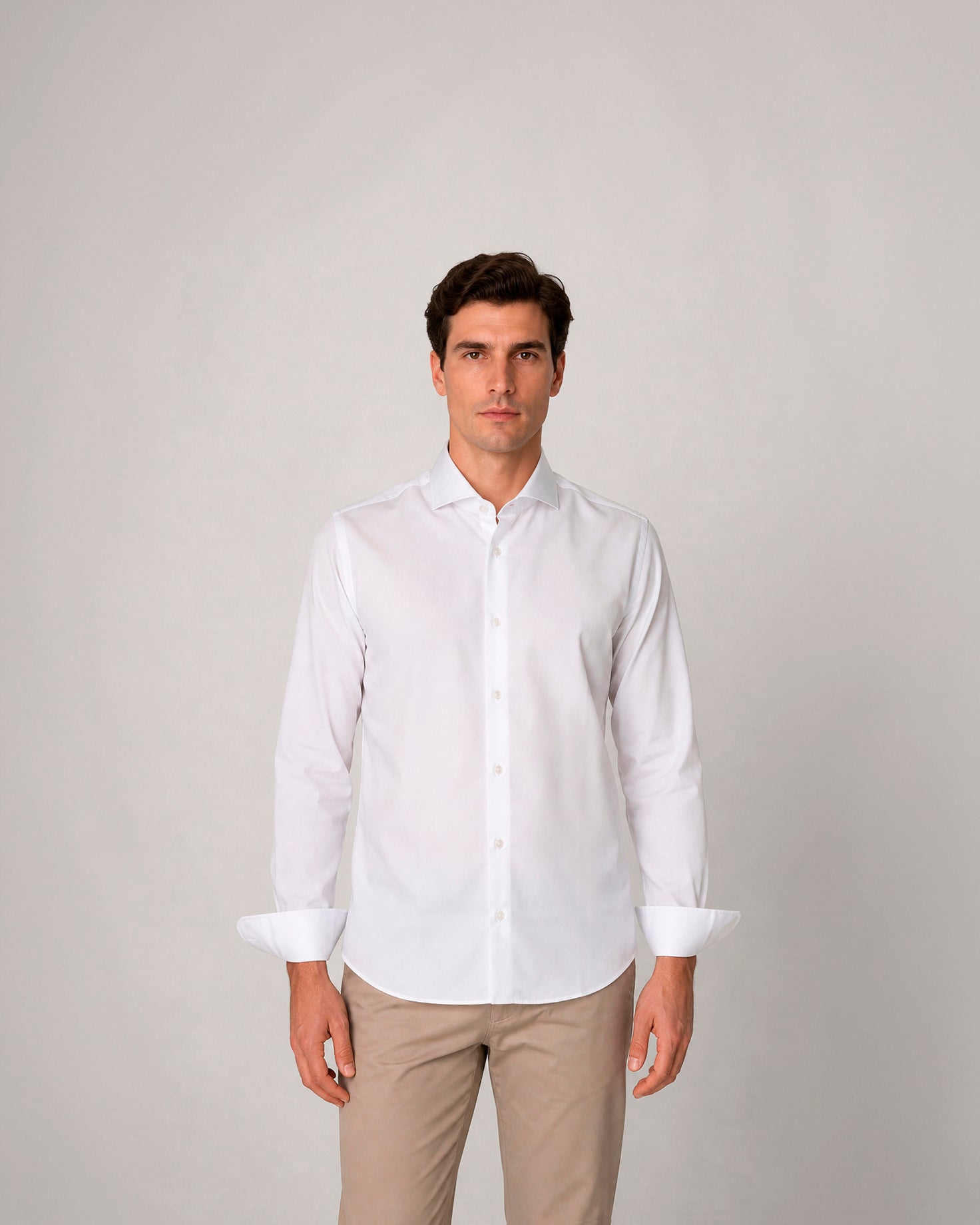 Miguel Bellido Camisas Camisa de vestir puño doble de algodón camicia elegante