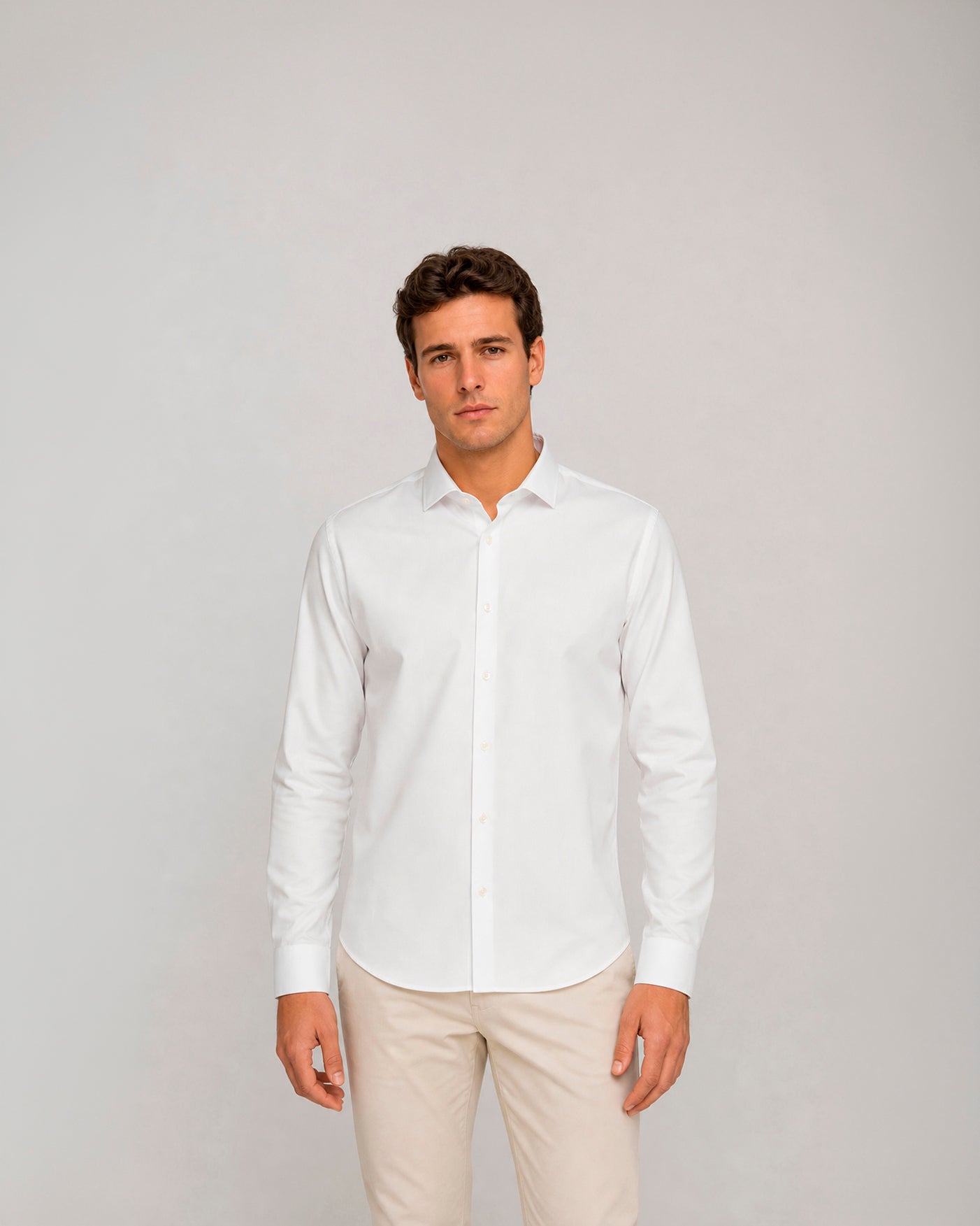 Miguel Bellido Camisas Camicia elegante in cotone con polso misto