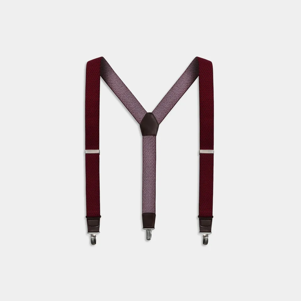 Miguel Bellido Tirantes tirante elastico micromotivi rosso scuro