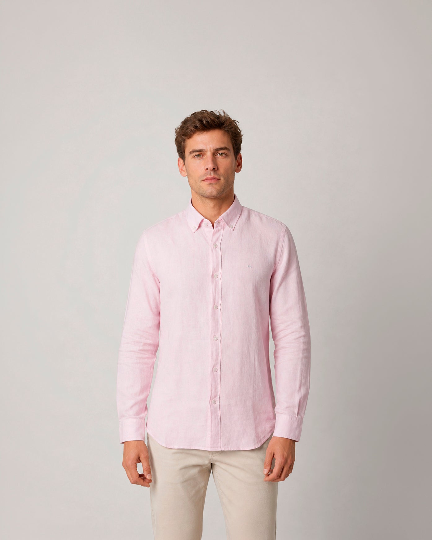 Miguel Bellido Camisas Camisa casual de lino camicia taglia 2-6, collo con bottoni