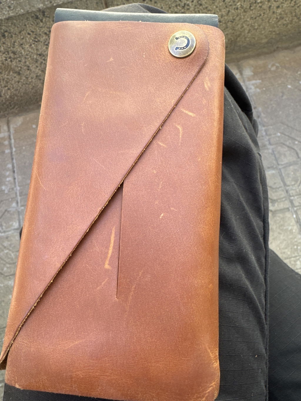 Crazy Horse Craft Minimalist Series portafoglio custodia iPhone Classic Brown
