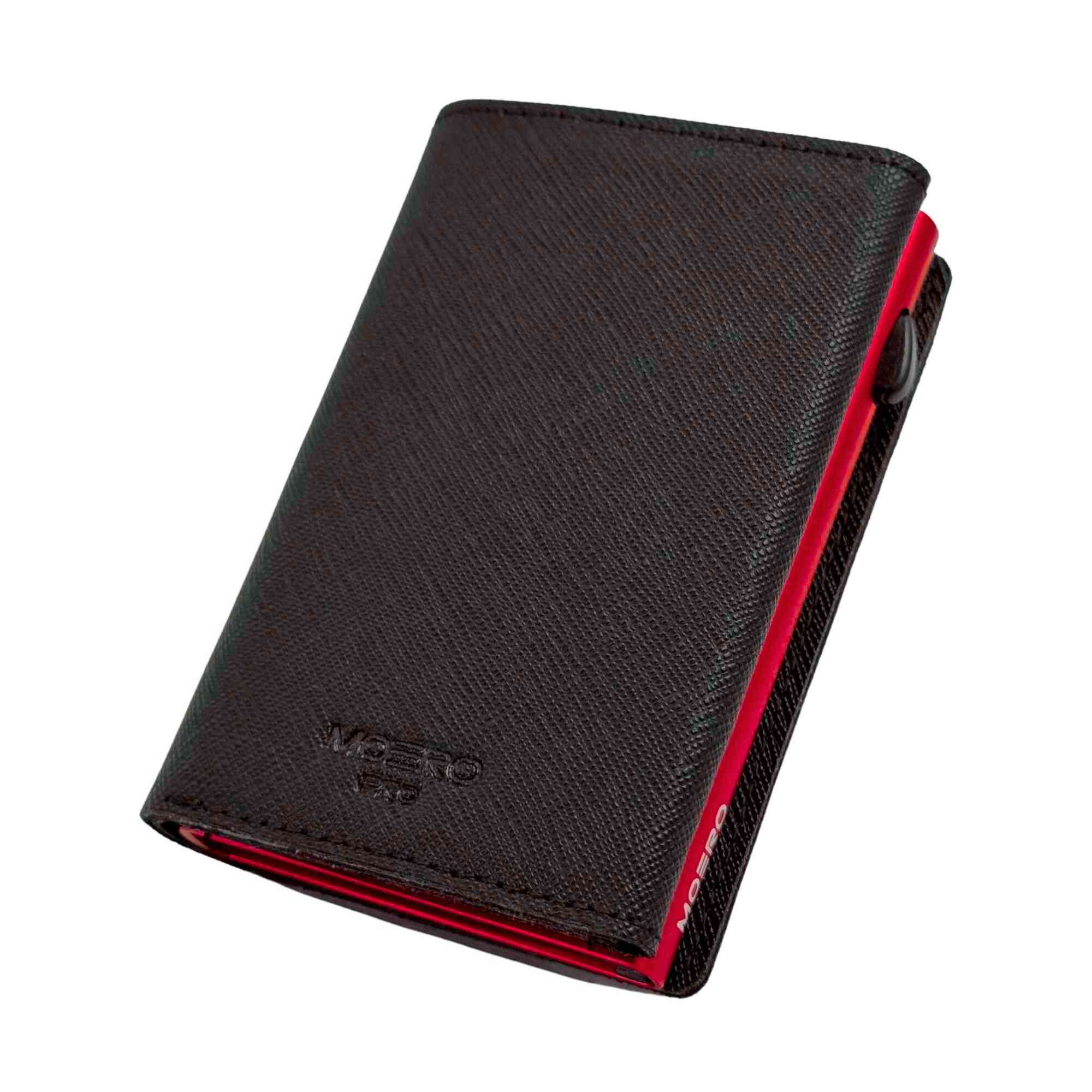 Moero Linea PRO PRO PLUS Zip Saffiano portafoglio nero RFID